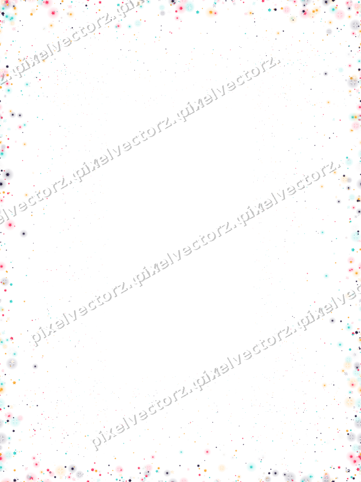 Seamless glitter vignette of stars in pink on a transparent background