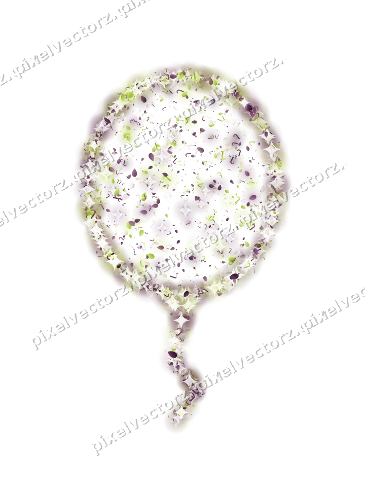 Seamless glitter balloon in dark magenta on a transparent background