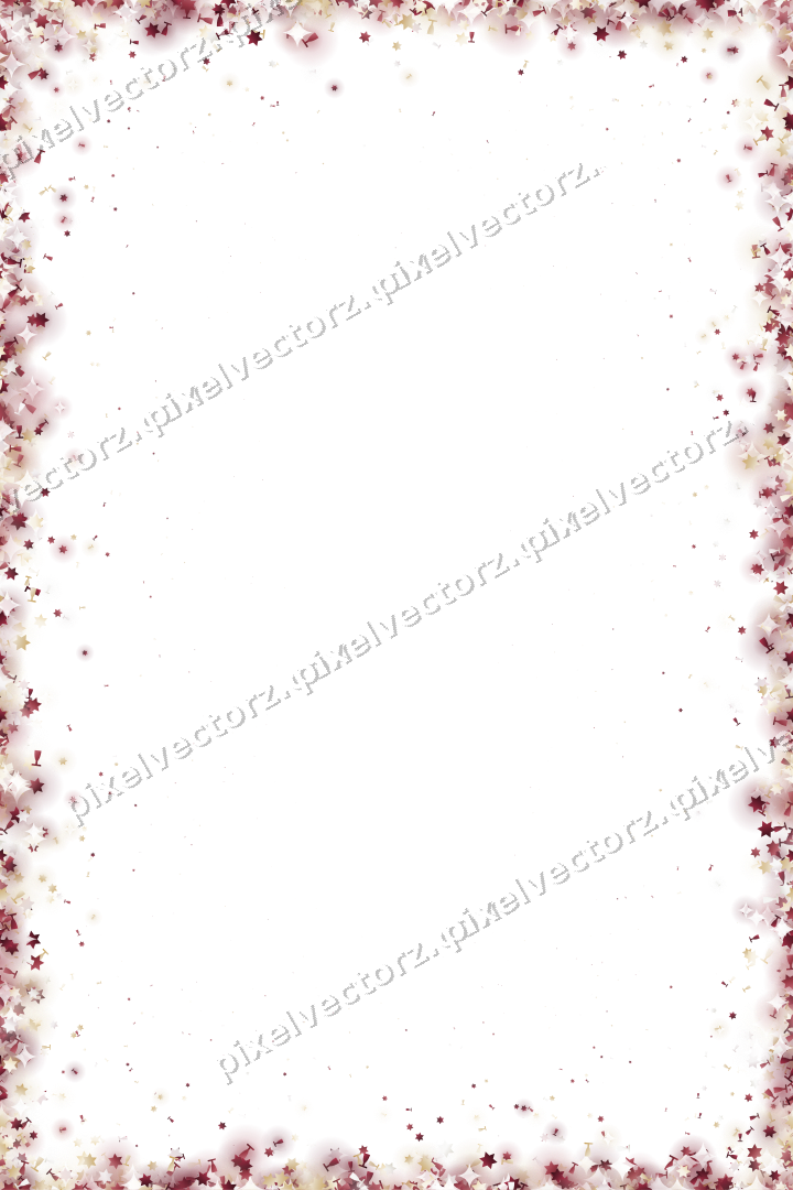 Seamless glitter vignette in dark pink on a transparent background
