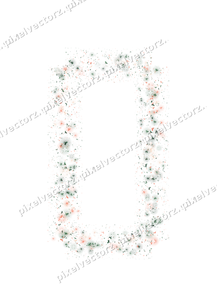 Seamless glitter frame of bats on a transparent background