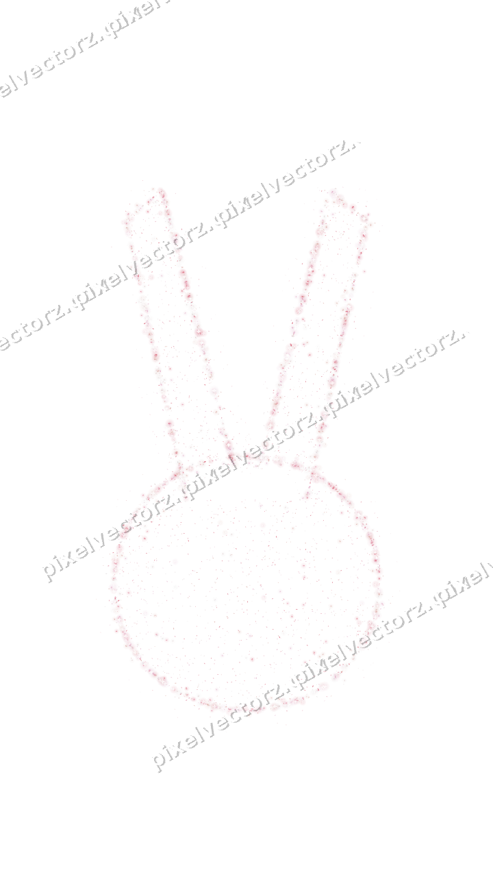 Seamless glitter easter bunny of leaves on a transparent background
