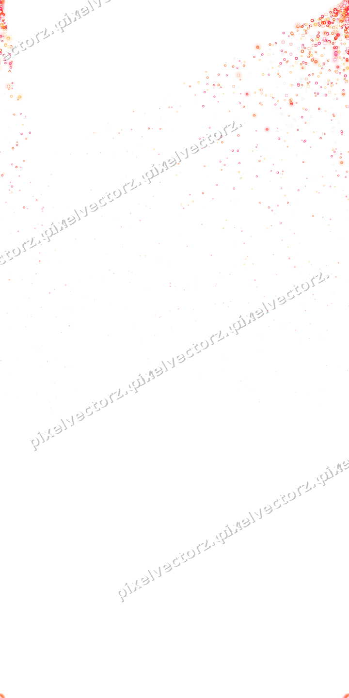 Seamless glitter corner of rings in red on a transparent background