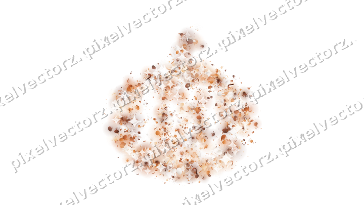 Seamless glitter pumpkin on a transparent background