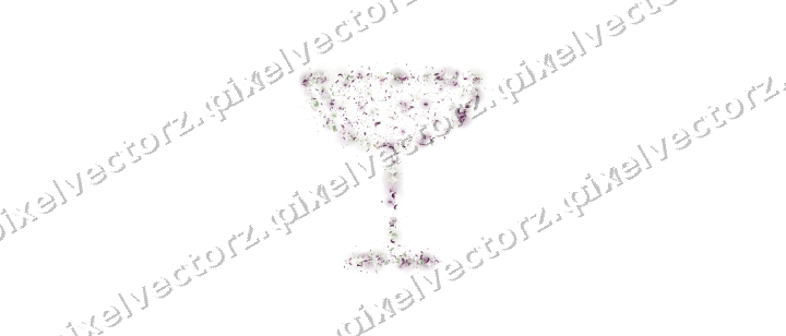 Seamless glitter champagne coupe on a transparent background