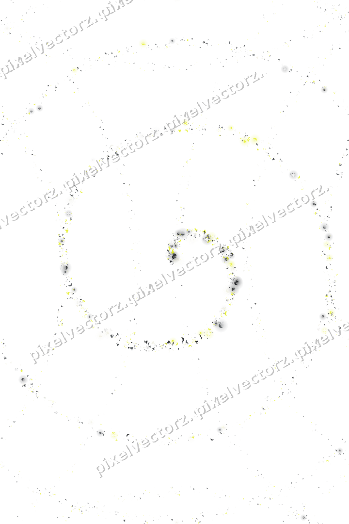 Seamless glitter spiral in yellow and grey on a transparent background