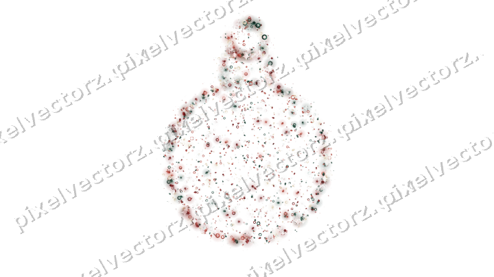Seamless glitter bauble of stars and eggs on a transparent background