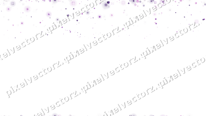Nahtloser Glitzerregen in Violett auf transparentem Grund