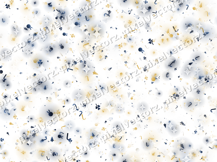 Seamless glitter scatter in dark blue on a transparent background