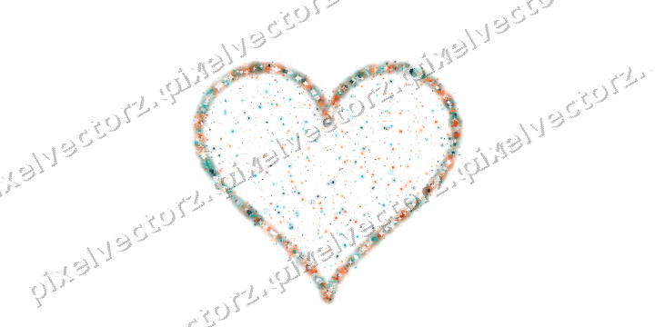 Seamless glitter heart of eggs and masks on a transparent background