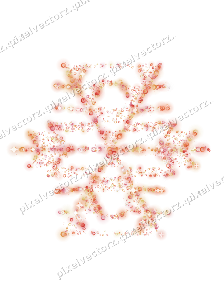 Seamless glitter snowflake in red on a transparent background