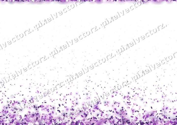 Seamless rising glitter in purple on a transparent background