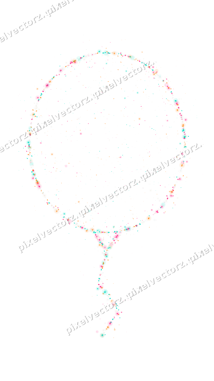 Seamless glitter balloon of bunnies on a transparent background