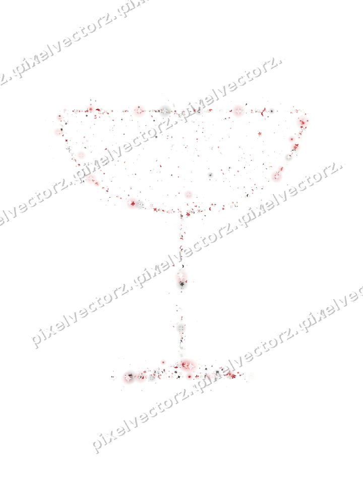 Seamless glitter champagne coupe in red on a transparent background
