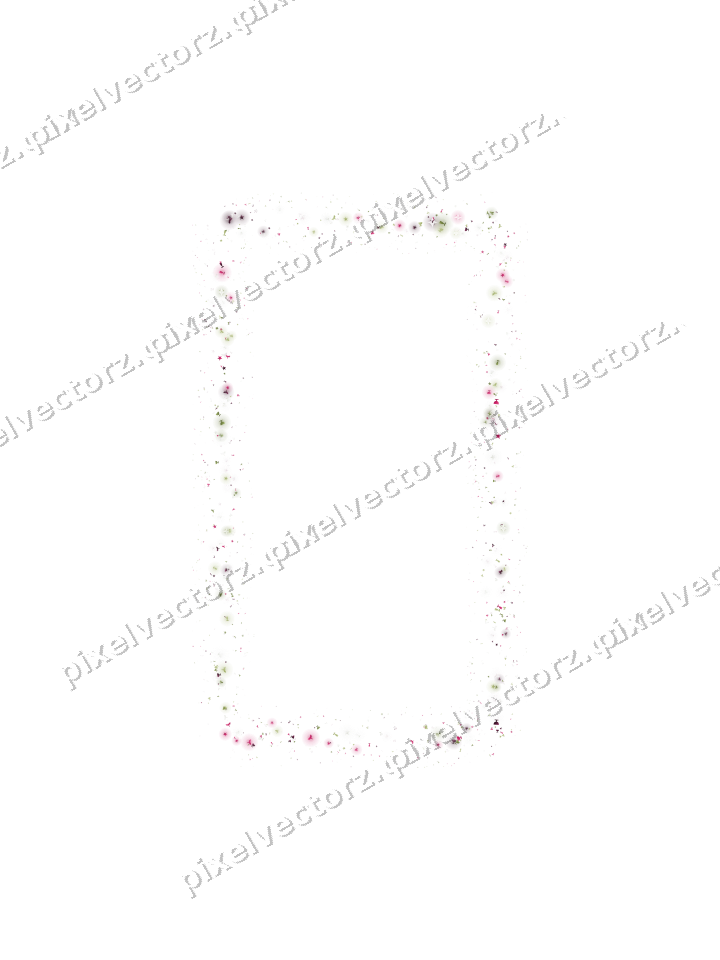 Seamless glitter frame in lime and pink on a transparent background