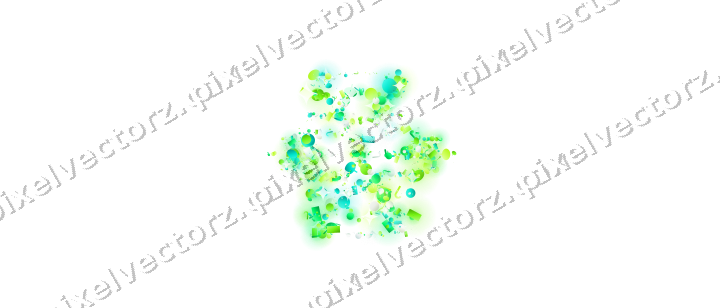 Seamless glitter snowflake in green on a transparent background