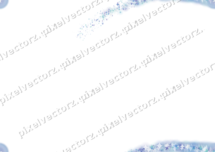 Seamless star trail of stars in blue on a transparent background