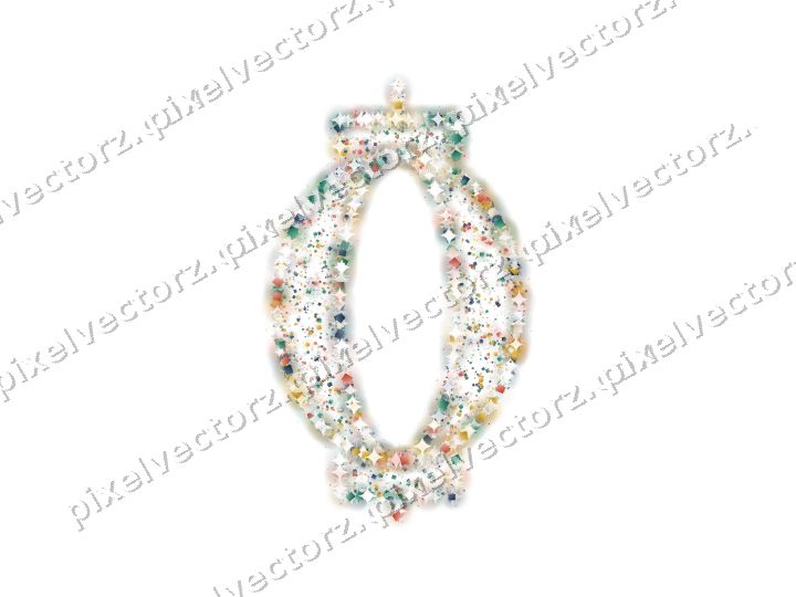 Seamless glitter lantern of gifts in amber on a transparent background