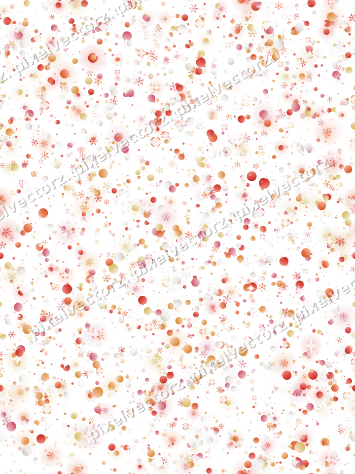 Seamless glitter scatter in red and orange on a transparent background