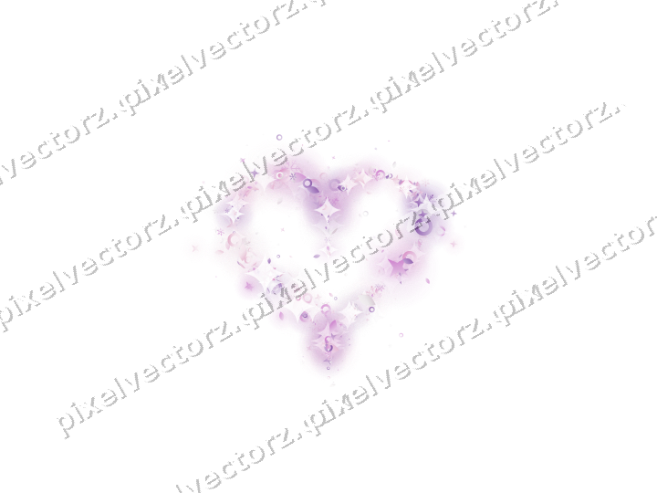 Nahtloses Glitzerherz in Magenta und Violett auf transparentem Grund