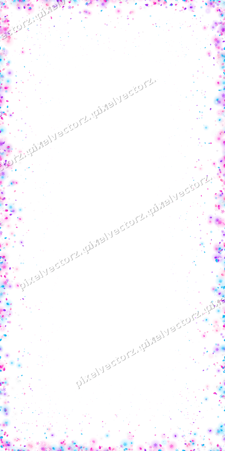 Seamless glitter vignette in magenta on a transparent background