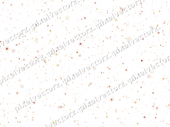Seamless glitter scatter in orange on a transparent background