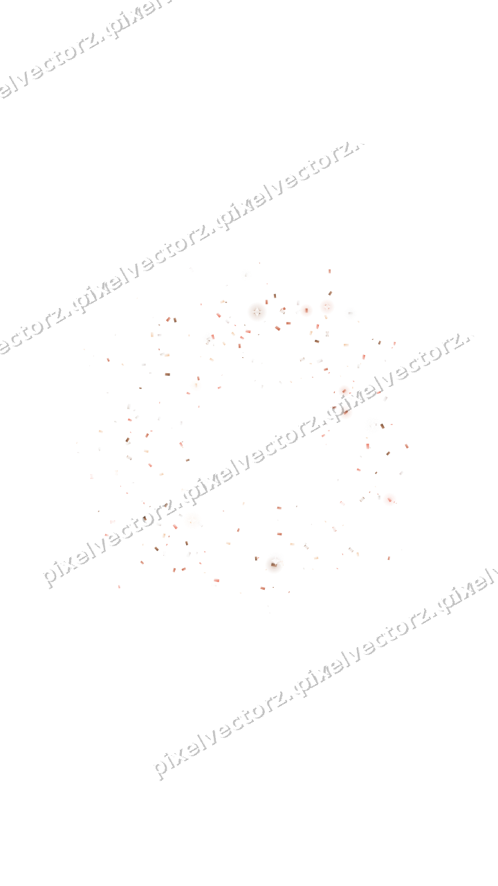 Nahtloser Glitzerkranz aus Konfetti in Orange auf transparentem Grund
