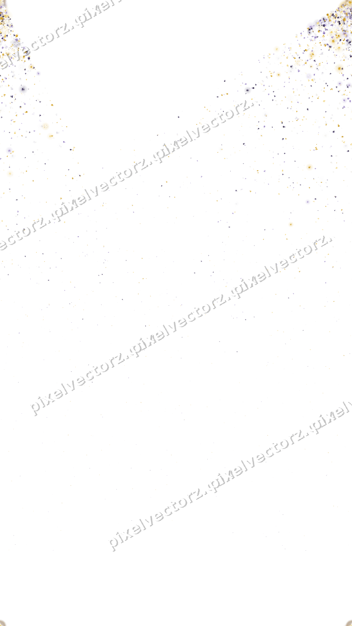Seamless glitter corner in amber on a transparent background