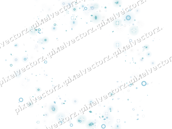 Nahtloser Glitzerkranz aus Blüten und Tropfen auf transparentem Grund