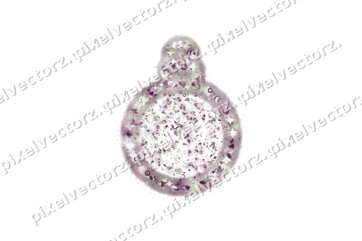 Seamless glitter bauble in dark magenta on a transparent background