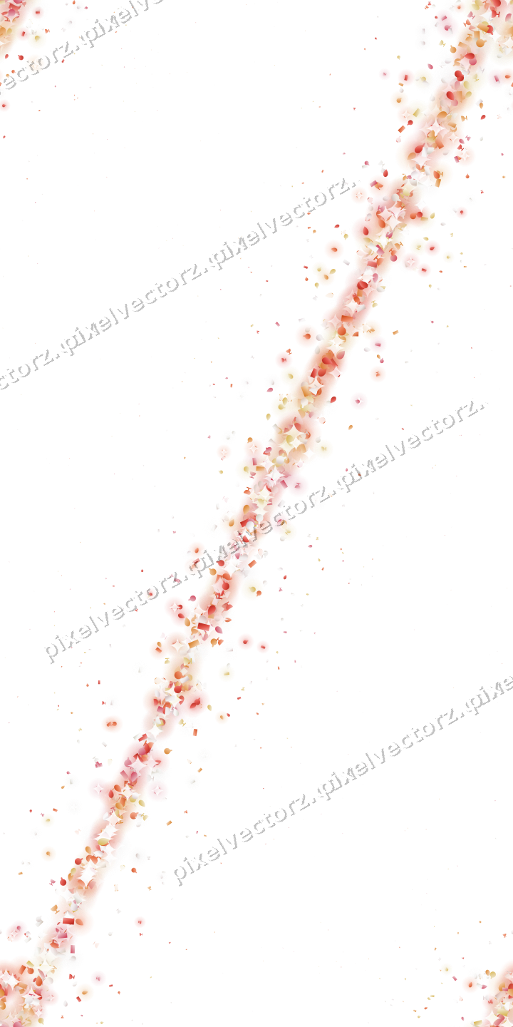 Seamless glitter band in red and orange on a transparent background