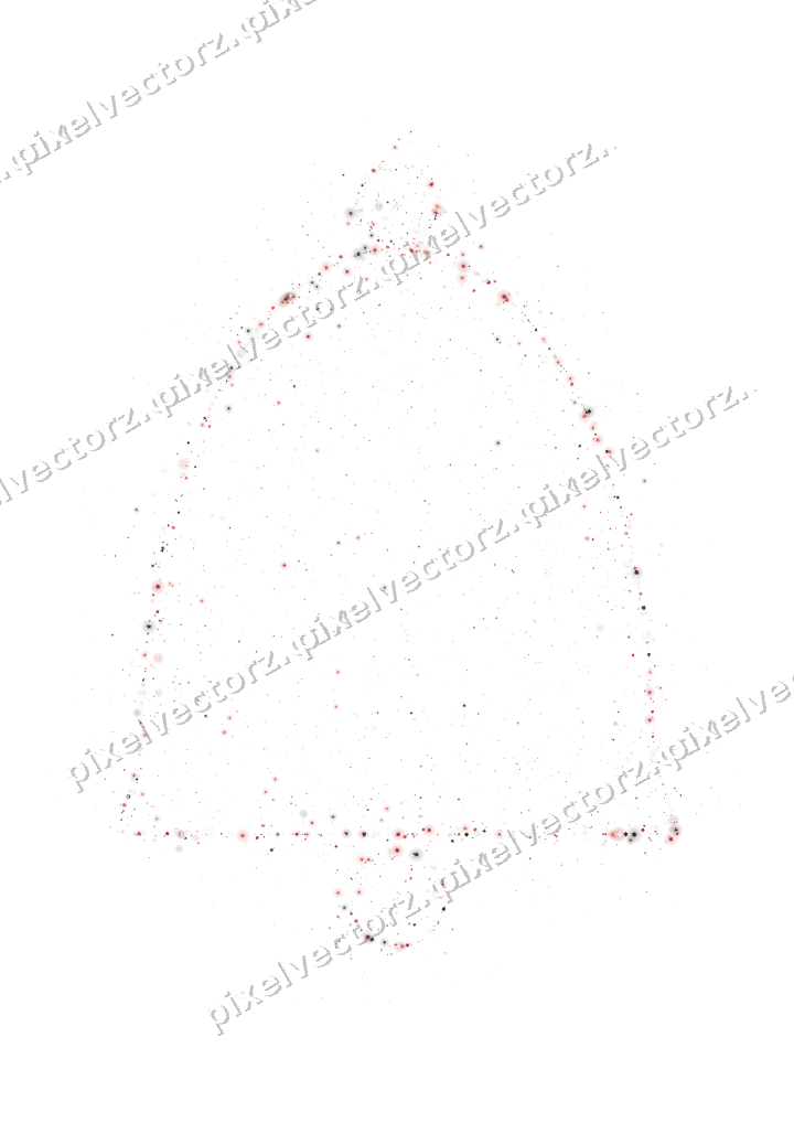 Seamless glitter bell of stars and clovers on a transparent background