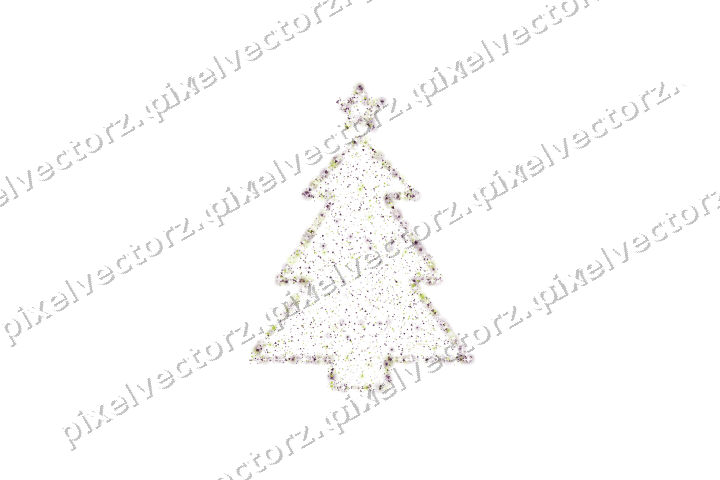 Seamless glitter christmas tree on a transparent background