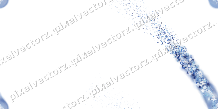 Seamless star trail of stars and droplets on a transparent background