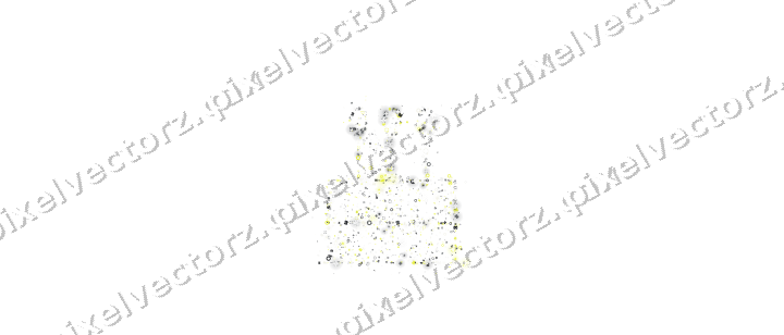 Seamless glitter birthday cake in yellow on a transparent background