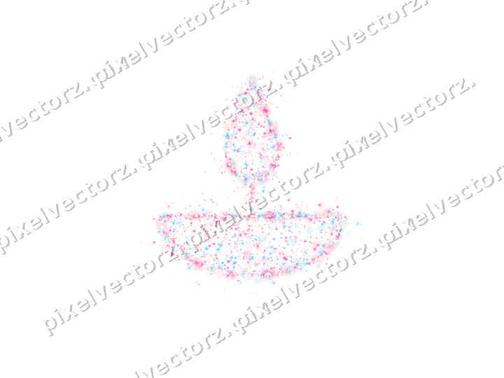 Seamless glitter diya lamp in pink on a transparent background