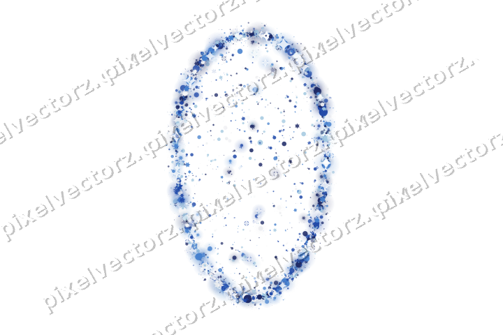 Seamless glitter easter egg in blue on a transparent background
