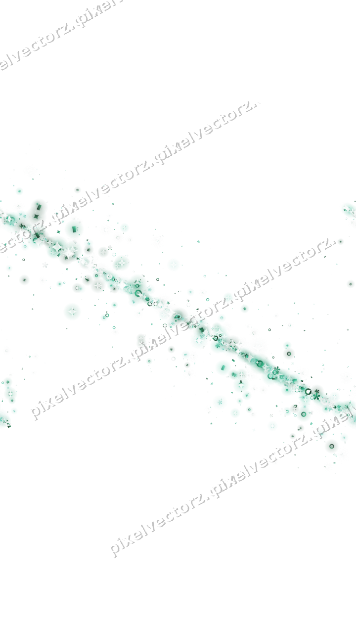Nahtloser Glitzerbogen aus Funken und Blüten auf transparentem Grund