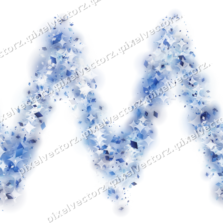 Nahtlose Glitzerwelle aus Rauten in Blau auf transparentem Grund