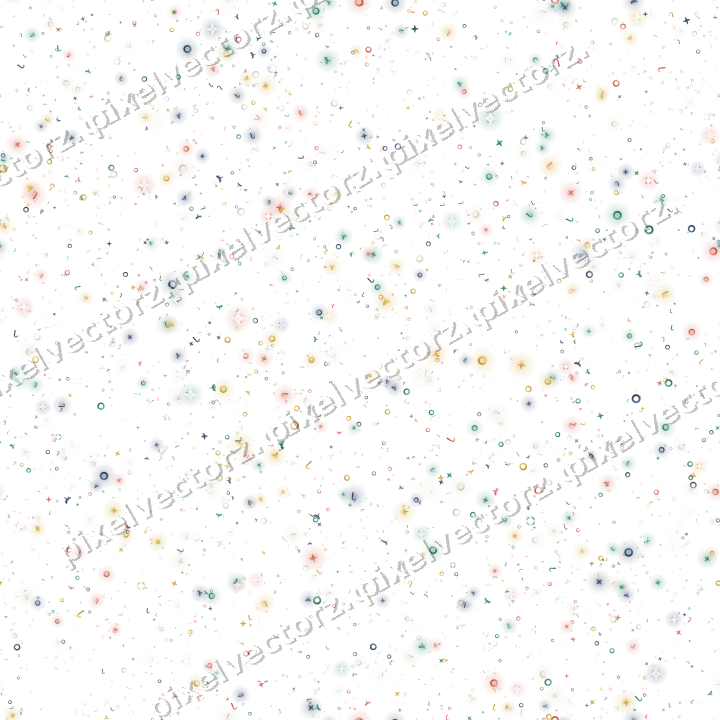 Seamless glitter scatter in amber on a transparent background