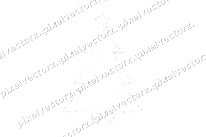 Seamless glitter christmas tree of baubles on a transparent background