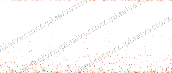 Seamless rising glitter in red and orange on a transparent background