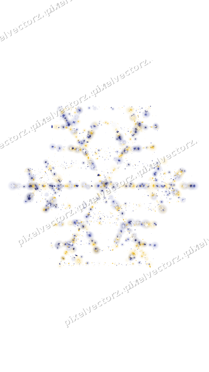 Seamless glitter snowflake in dark blue on a transparent background