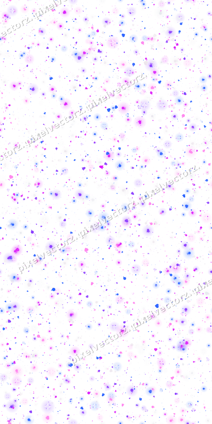 Seamless glitter scatter in purple on a transparent background