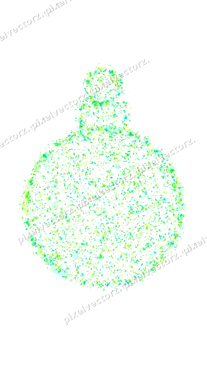 Seamless glitter bauble of confetti on a transparent background