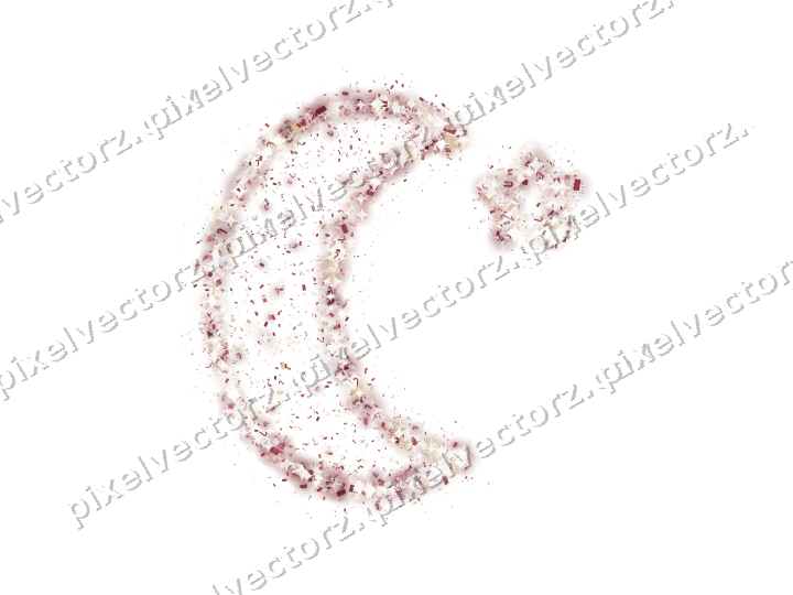 Seamless glitter crescent moon on a transparent background
