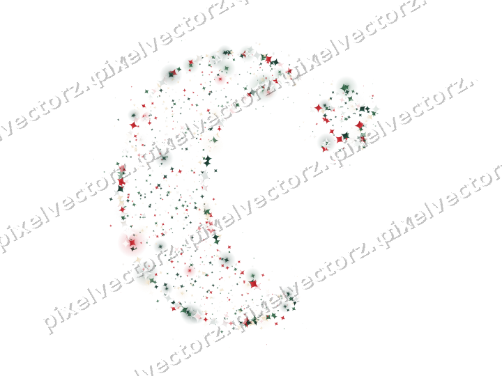 Seamless glitter crescent moon of sparkles on a transparent background