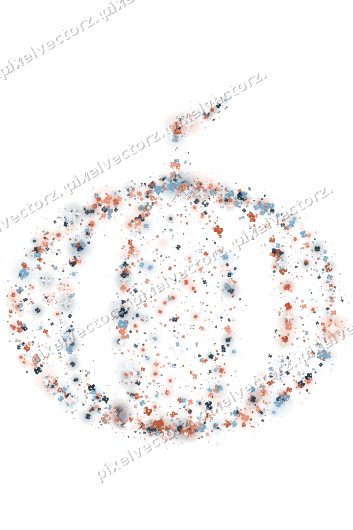 Seamless glitter pumpkin of masks on a transparent background