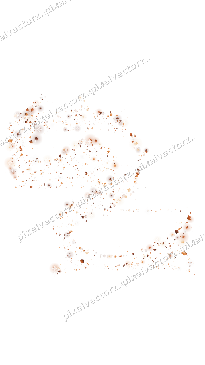 Seamless glitter dragon of stars and bells on a transparent background