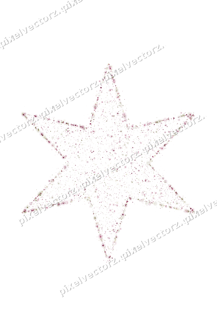Seamless glitter star in dark pink on a transparent background