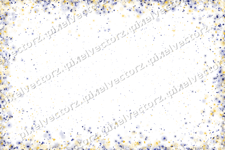Seamless glitter vignette in dark blue on a transparent background